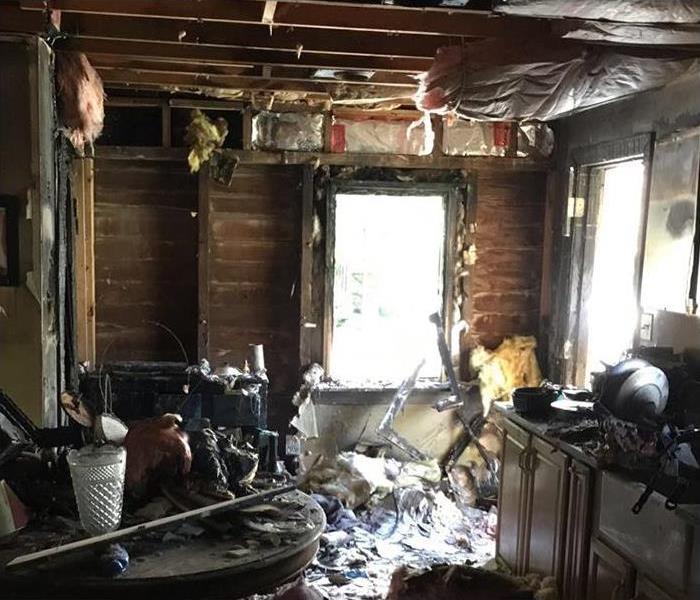 home fire debris, smoke and soot