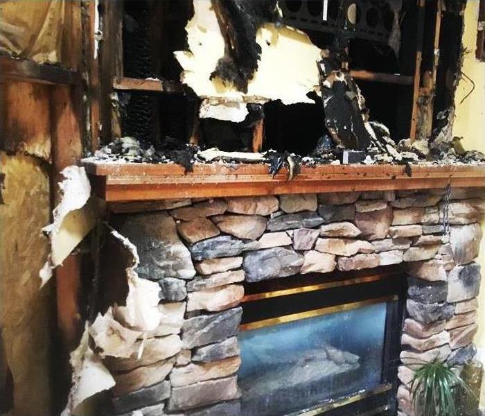 fire damage to interior from chimney fire